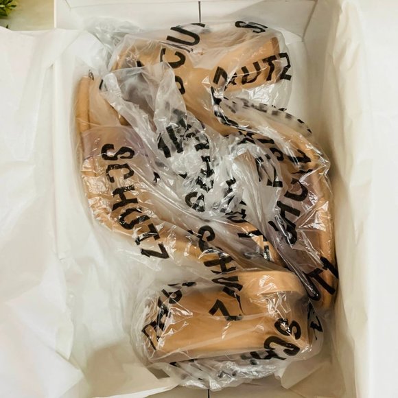 Schutz Geisy Suede Illusion Ankle Strap Block Heel - Picture 2 of 7